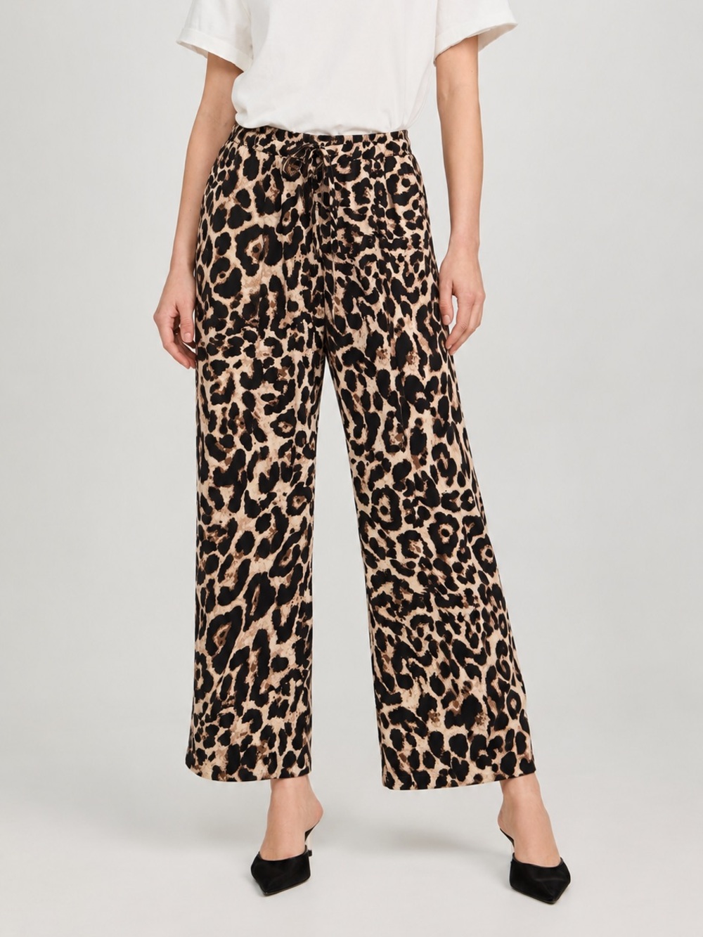 Baum Und Pferdgarten Leopard Print Wide-Leg Drawstring Trouser Pants